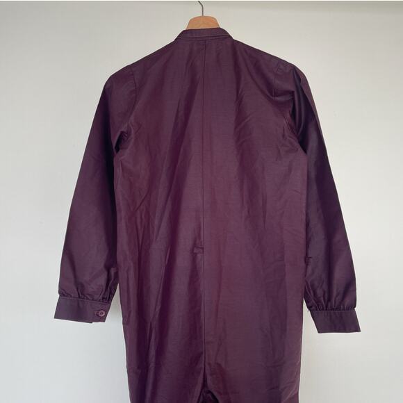 Vintage 80's Plum Zip Up Jumpsuit / Scharfex / Sz 34 / READ / Flight Suit - Picture 6 of 10